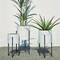 Glitzhome® Whitewashed Metal Plant Stand Set